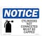 Signmission Sign, 10" H, Plastic, Cylinders Not Connected Must Be Capped Sign, Landscape, 1014-L-15390 OS-NS-P-1014-L-15390 - alternate 1